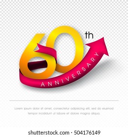 Anniversary emblems 60 anniversary template design
