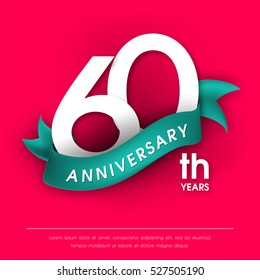 Anniversary emblems 60 anniversary template design