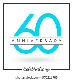 Anniversary emblems 60 anniversary template design