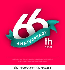 Anniversary emblems 66 anniversary template design