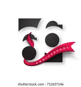 Anniversary emblems 66 anniversary template design. Creative design for your greetings card, flyers, invitation, posters, brochure, banners, calendar