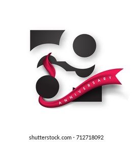 Anniversary emblems 69 anniversary template design. Creative design for your greetings card, flyers, invitation, posters, brochure, banners, calendar