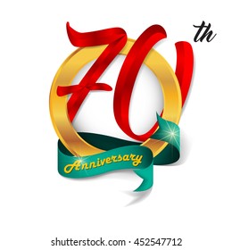 Anniversary emblems 70 anniversary template design
