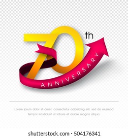 Anniversary emblems 70 anniversary template design