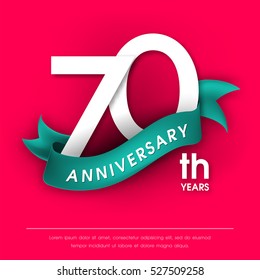 Anniversary emblems 70 anniversary template design