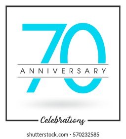 Anniversary emblems 70 anniversary template design