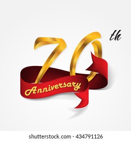 Anniversary emblems 70-anniversary template design