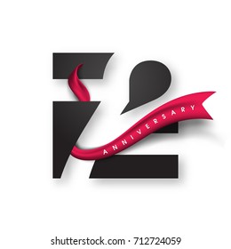 Anniversary emblems 72 anniversary template design. Creative design for your greetings card, flyers, invitation, posters, brochure, banners, calendar