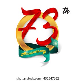 Anniversary emblems 73 anniversary template design