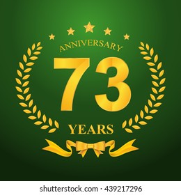 Anniversary emblems 73-anniversary template design