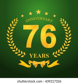 Anniversary emblems 76-anniversary template design