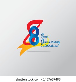 anniversary emblems 8 in anniversary concept template design
