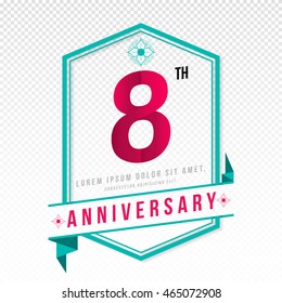Anniversary emblems 8 anniversary template design