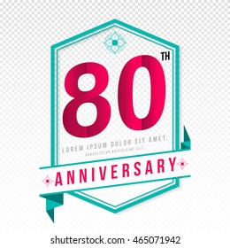 Anniversary emblems 80 anniversary template design