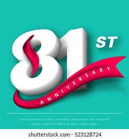 Anniversary emblems 81 anniversary template design