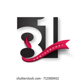 Anniversary emblems 81 anniversary template design. Creative design for your greetings card, flyers, invitation, posters, brochure, banners, calendar