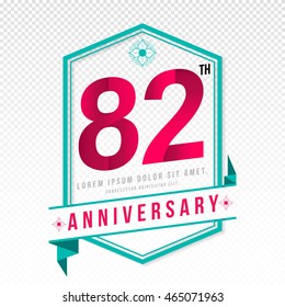 Anniversary emblems 82 anniversary template design