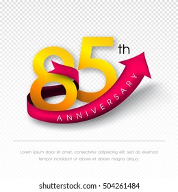 Anniversary emblems 85 anniversary template design