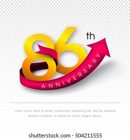Anniversary emblems 86 anniversary template design