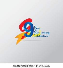 anniversary emblems 9 in anniversary concept template design
