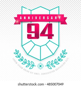 Anniversary emblems 94 anniversary template design