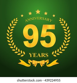 Anniversary emblems 95-anniversary template design