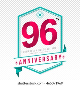Anniversary emblems 96 anniversary template design