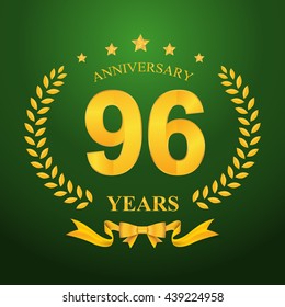Anniversary emblems 96-anniversary template design