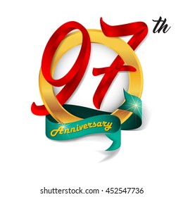 Anniversary emblems 97 anniversary template design