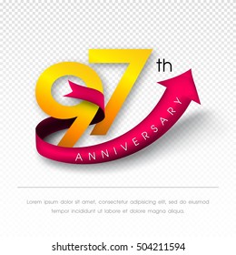 Anniversary emblems 97 anniversary template design