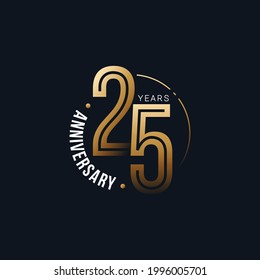 Diseño de conjunto de plantillas de emblemas de aniversario con estilo de número de oro