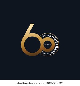 Anniversary emblems template set design with gold number style