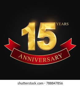 anniversary, anniversary, fifteen years, 15 years anniversary celebration logotype.