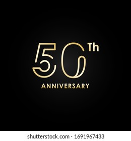 Diseño de vectores de número de oro de aniversario