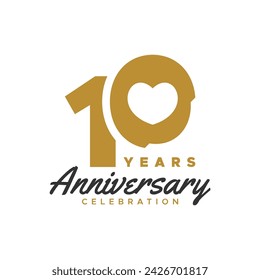 Anniversary Gold Number Vector Design Collection