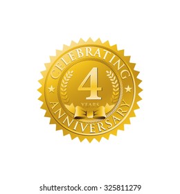 anniversary golden badge logo 4