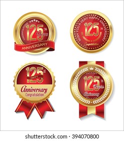 Anniversary golden badges collection 125 years