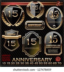 Anniversary golden label