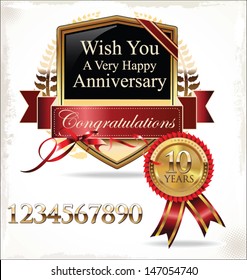 Anniversary golden label