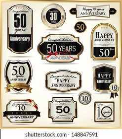 Anniversary golden label 