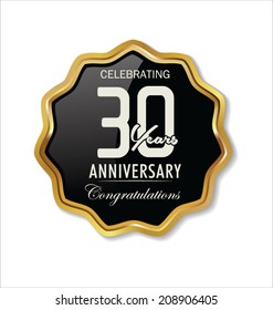 Anniversary golden label