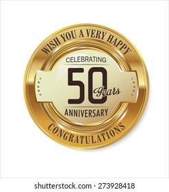 Anniversary golden label