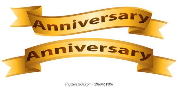 Anniversary golden label graphic vector