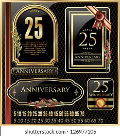 Anniversary golden label set