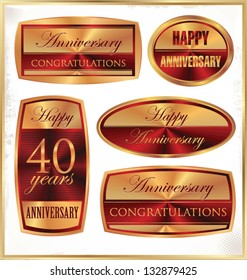Anniversary golden labels