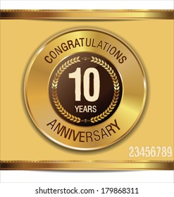 Anniversary golden labels