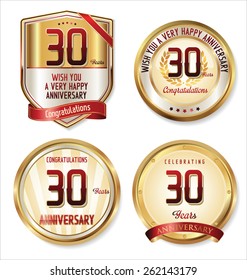 Anniversary golden labels collection