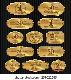 Anniversary golden labels collection, 50 years