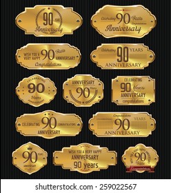 Anniversary golden labels collection, 90 years