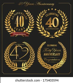 Anniversary golden laurel wreath, 40 years